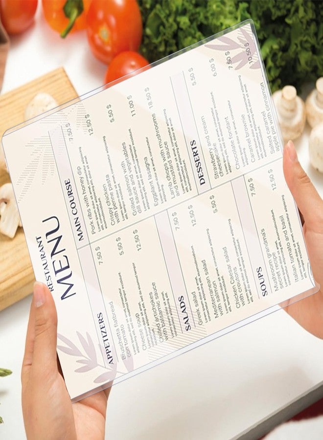 PQJSJDR Sheet Protectors 8.5 x 11,25 Pack Menu Rigid Print Protectors,Clear Waterproof Hard Plastic Page Sheet Protectors Paper Photo Sleeves Document Holder, Birth Certificate Protector (8.5"x11") - Image 4